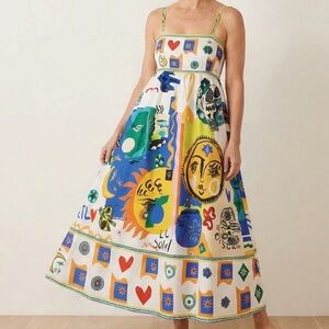 Multicolor Soliel Eclectic Printed Sundress Size Medium